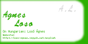 agnes loso business card