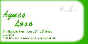 agnes loso business card